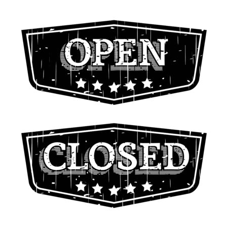 Open and Closed Signsのイラスト素材