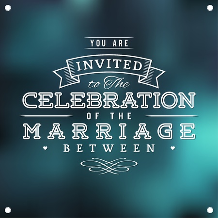 Vintage Typography for Wedding Invitationのイラスト素材