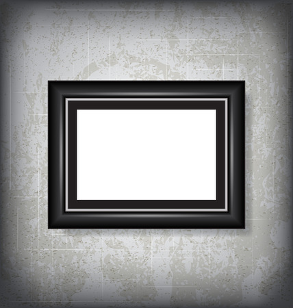 Vector Picture Frame Hanging on the Wall Mock Upのイラスト素材