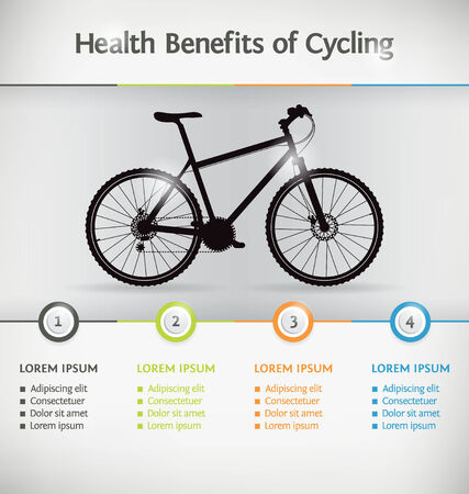 Cycling Infographic or Presentation Templateのイラスト素材