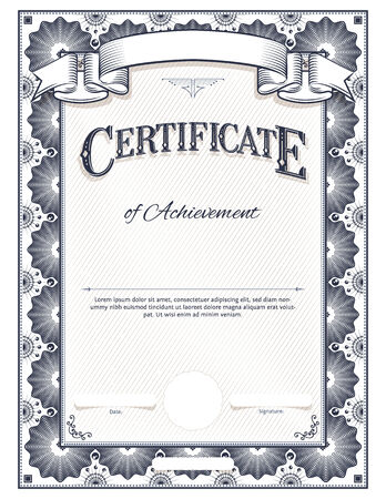 Diploma or Certificate Blank Vintage Vector Templateのイラスト素材