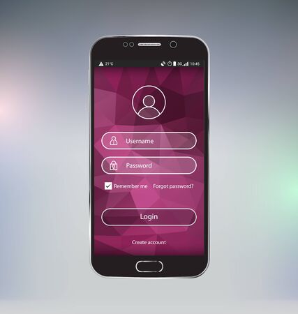 Mobile App User Interface Designのイラスト素材