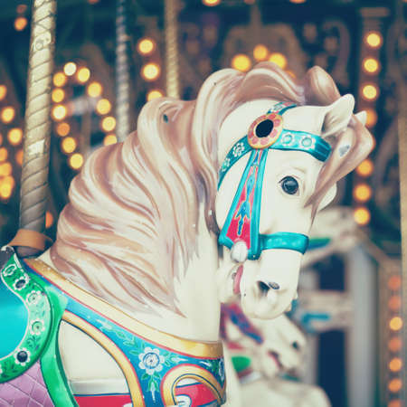 Vintage carousel horseの写真素材