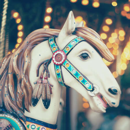 Vintage carousel horseの写真素材