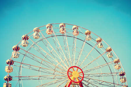 Vintage pastel ferris wheelの写真素材