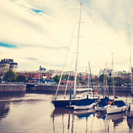 Yachts in the portの写真素材