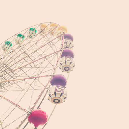 Pastel vintage ferris wheelの写真素材