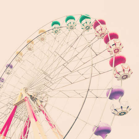 Pastel vintage ferris wheelの写真素材