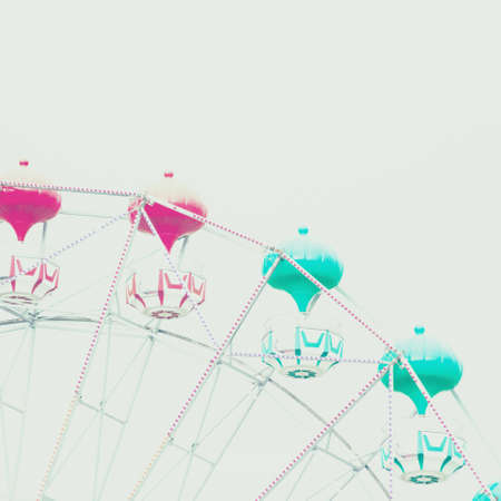 Pastel vintage ferris wheelの写真素材