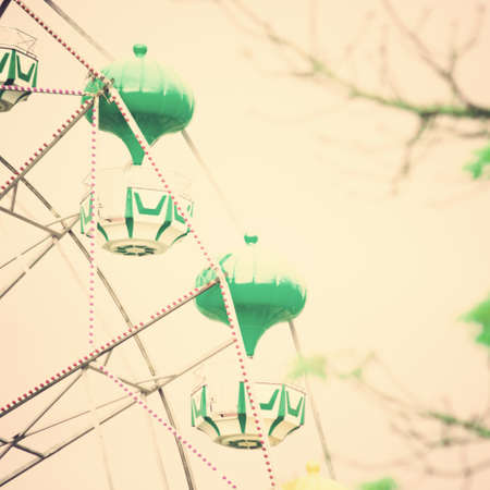 Pastel vintage ferris wheelの写真素材