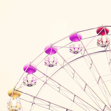 Pastel vintage ferris wheelの写真素材