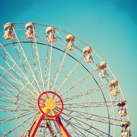 Vintage ferris wheelの写真素材