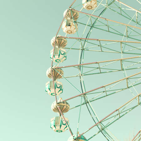 Vintage ferris wheelの写真素材