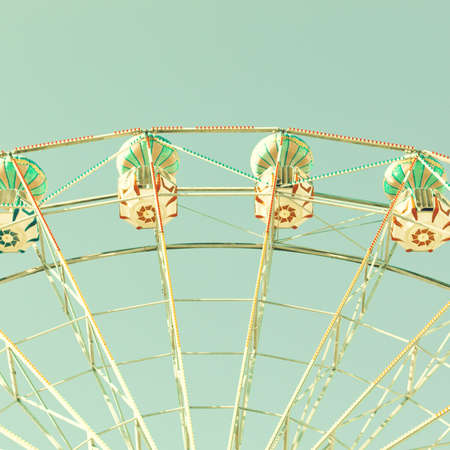 Vintage summer ferris wheelの写真素材