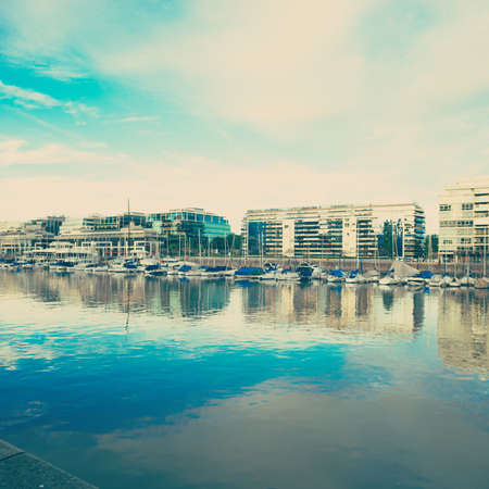 Yachts in the portの写真素材