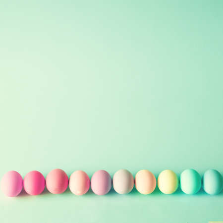 Colorful easter eggsの写真素材