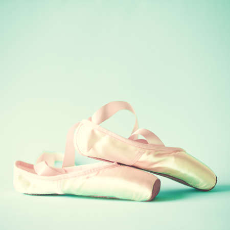 Vintage ballet shoesの写真素材