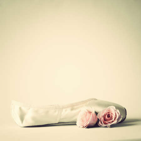 Vintage ballet shoesの写真素材