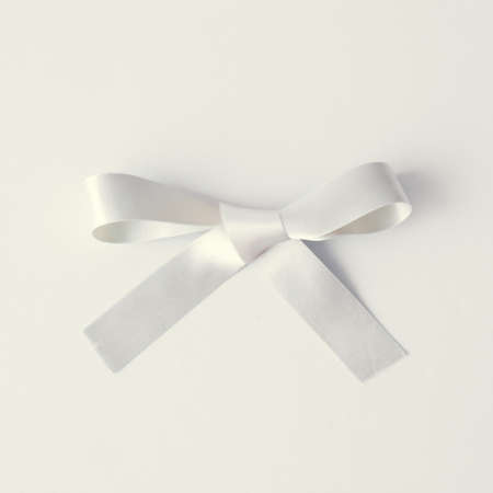 White silk bowの写真素材