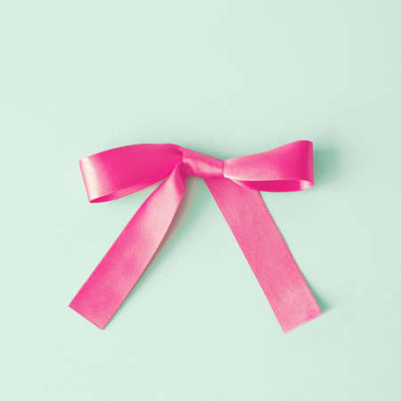 Pink silk bowの写真素材