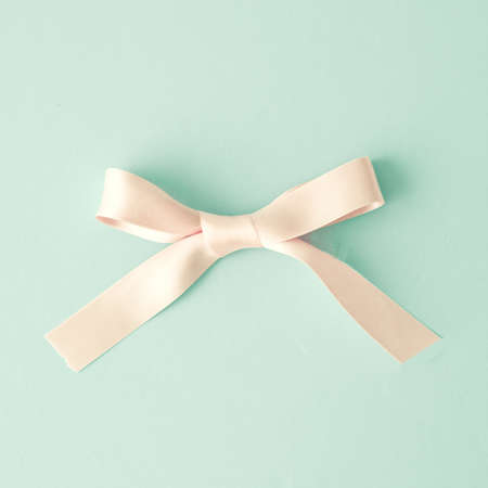 Pink silk bowの写真素材