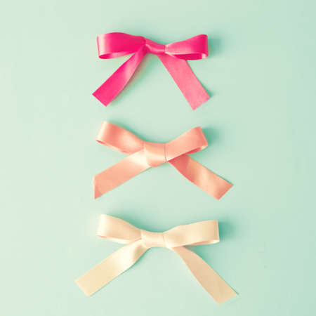Three silk ribbonsの写真素材