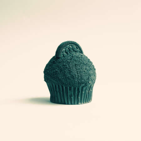 Vintage chocolate cupcake