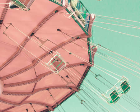 Vintage pastel swing chairsの写真素材