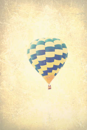 Vintage textured balloons in flightの写真素材