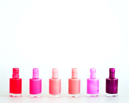 Colorful nail polishesの写真素材