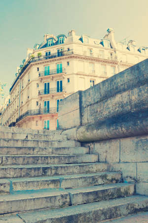 Paris street in summerの写真素材