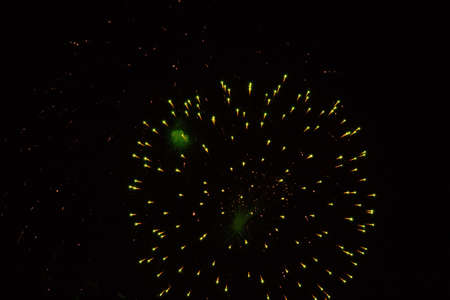 Vintage colorful fireworks in the night sky