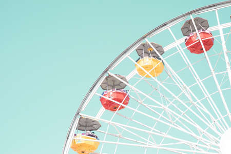 Vintage Ferris Wheel in Californiaの写真素材