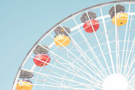 Vintage Ferris Wheel in Californiaの写真素材