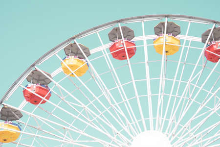 Vintage Ferris Wheel in Californiaの写真素材
