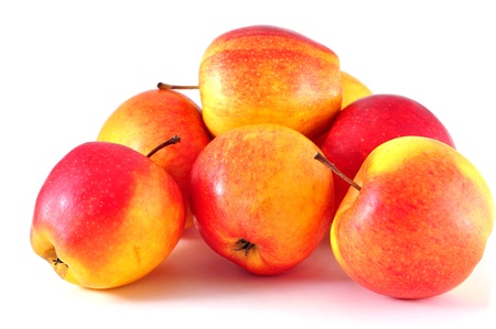 Apples on white background. Isolated apples.の写真素材