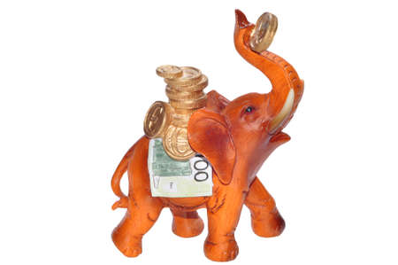 the Elephant with moneyの写真素材