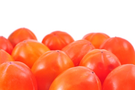 The photo shot of cut persimmon fruitの写真素材