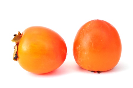 the photo shot of cut persimmon fruitの写真素材