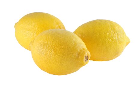 Whole lemon isolated on a white background.の写真素材