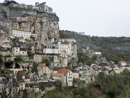The astounding valley of Rocamandour in Franceの写真素材