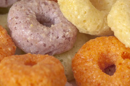 Multi-coloured Cornflakes の写真素材