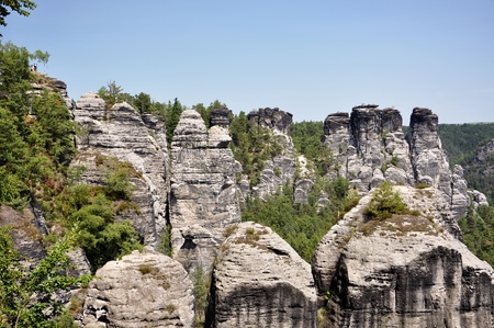 Saxon Switzerland in Germany, in a sunny day.の写真素材
