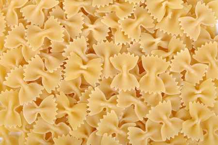The Italian macaroni in the form of bows.