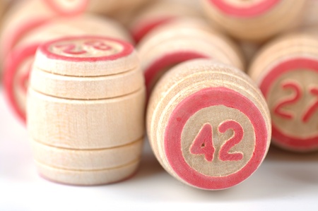 close barrels to play bingoの写真素材