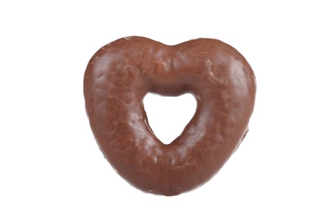 Chocolate fruitcake isolated on a white backgroundの写真素材