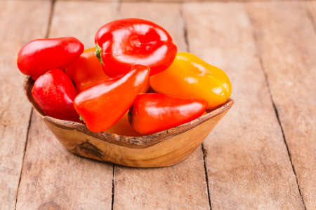 fresh ripe paprika on a white background