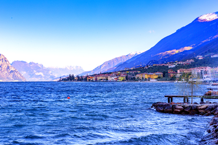 Lake Garda on a spring dayの写真素材