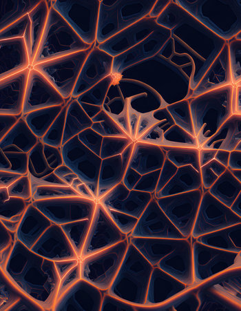 Glowing Abstract futuristic colorful Science Technology backgroundの素材