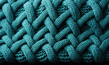 Abstract colored background with large knitted texture. Selective soft focus.の素材